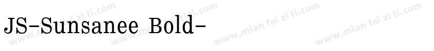 JS-Sunsanee Bold字体转换